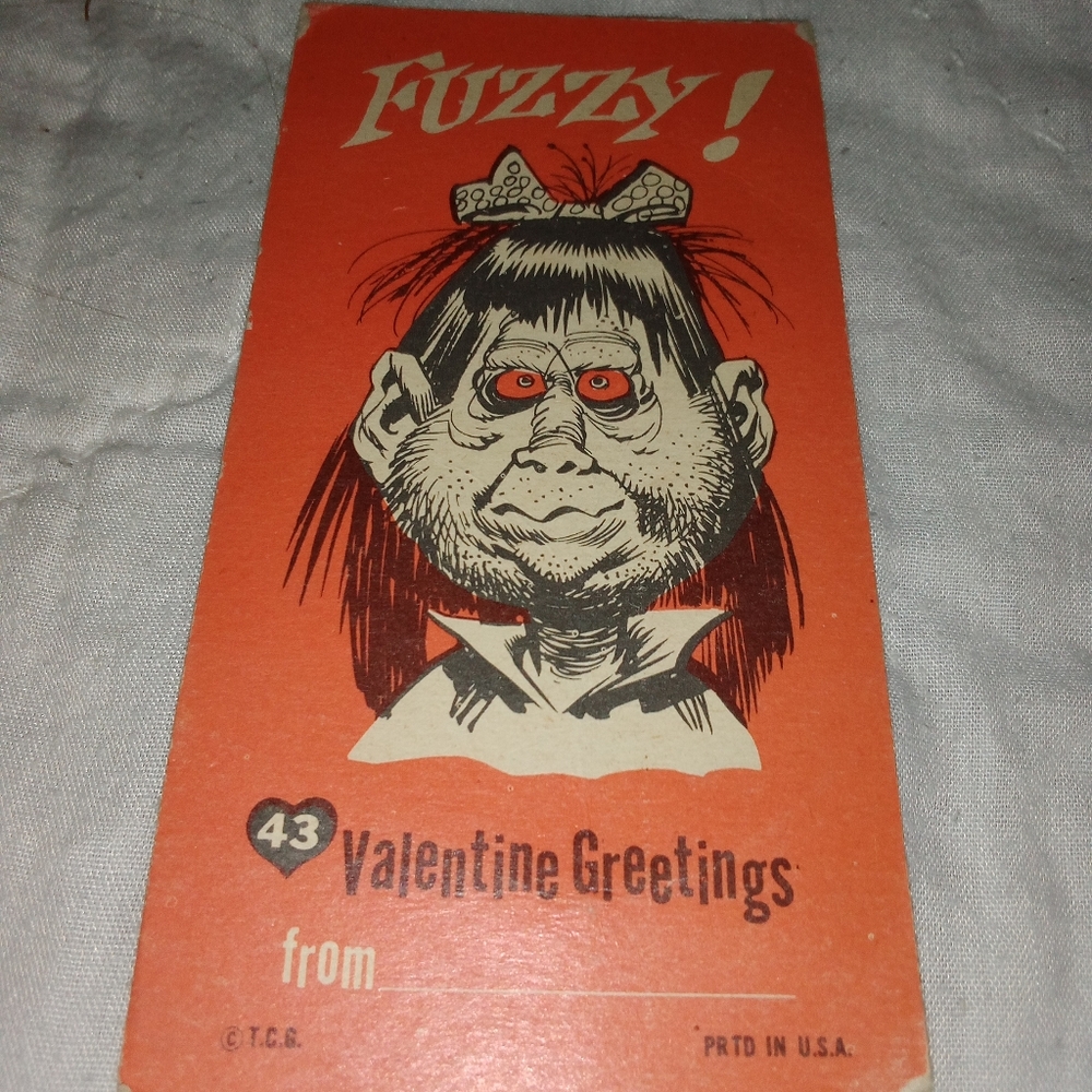 Mid Century Modern 1950s Valentine Card Sarcastic Humor but TCG Made In USA